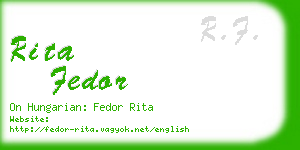 rita fedor business card